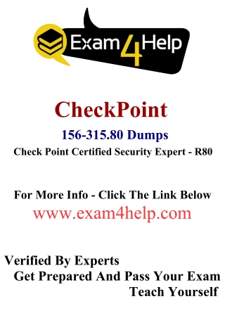 Valid CheckPoint 156-315.80 Exam Dumps|Exam4help.com