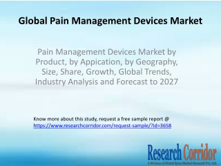 Pain Management Devices Market by Product, by Appication, by Geography, Size, Share, Growth, Global Trends, Industry Ana