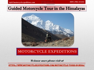 Guided Motorcycle Tour in the Himalayas