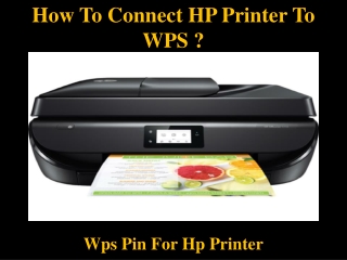 How To Connect HP Printer To WPS ?