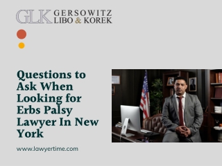 Questions to Ask When Looking for Erbs Palsy Lawyer In New York