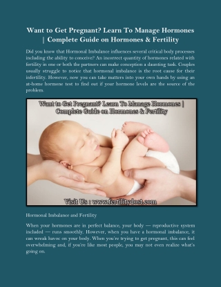Want to Get Pregnant? Learn To Manage Hormones | Complete Guide on Hormones & Fertility