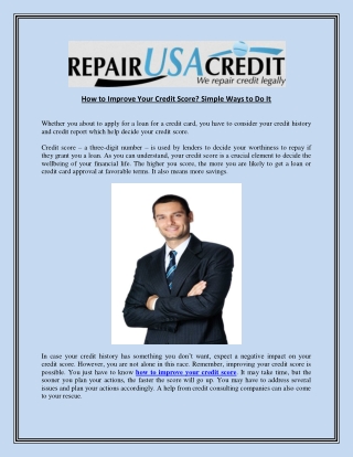 How to Improve Your Credit Score? Simple Ways to Do It