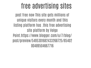 free advertising sites