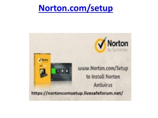 Norton.com/setup - Activate Norton Setup with Product Key