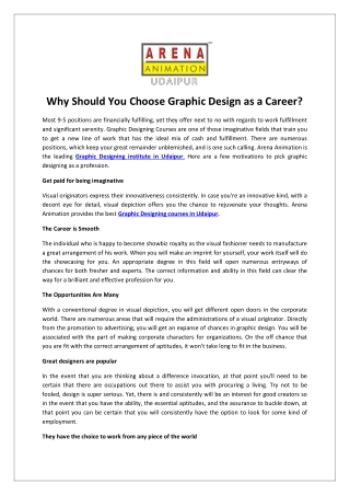 Why Should You Choose Graphic Design as a Career?