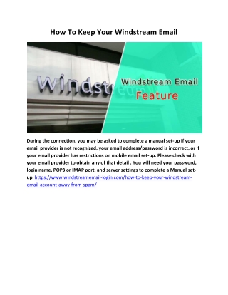 How to Keep Your Windstream Email