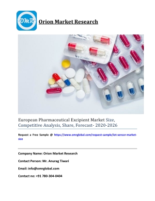 European Pharmaceutical Excipient Market Size, Competitive Analysis, Share, Forecast- 2020-2026