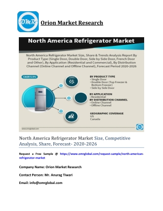 North America Refrigerator Market Size, Competitive Analysis, Share, Forecast- 2020-2026