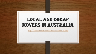 Local and Cheap Movers in Australia