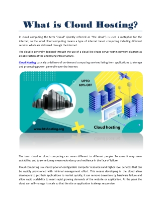 What is Cloud Hosting?