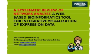 A systematic review of network analyst – Pubrica