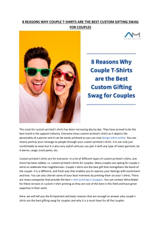 8 REASONS WHY COUPLE T-SHIRTS ARE THE BEST CUSTOM GIFTING SWAG FOR COUPLES