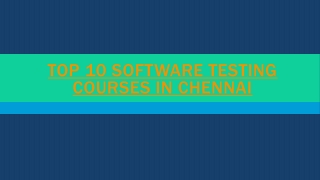 TOP Digital Software Testing  Courses in Chennai