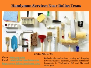 Handyman Services Near Dallas Texas