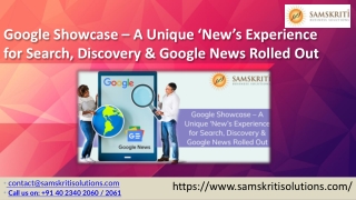 What is Google Showcase ? | Search, Discovery & Google News Rolled Out