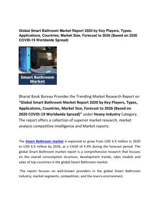 Global Smart Bathroom Market Types and Research Report 2026