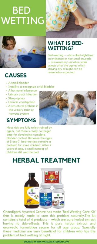 Bedwetting - Causes, Symptoms & Herbal Treatment