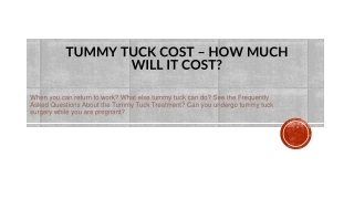 TUMMY TUCK COST – HOW MUCH WILL IT COST?