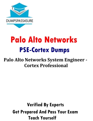 Pass4sure PSE-Cortex Dumps And Get PSE-Cortex Practice Questions