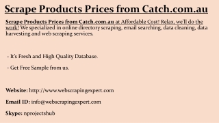 Scrape Products Prices from Catch.com.au