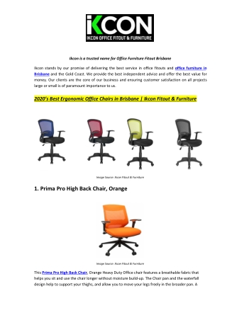 2020s Best Ergonomic Office Chairs in Brisbane  Ikcon Fitout & Furniture