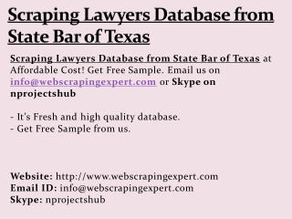 Scraping Lawyers Database from State Bar of Texas