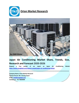 Japan Air Conditioning Market Size, Share, Future Prospects and Forecast 2019-2025