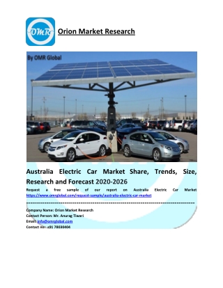 Australia Electric Car Market Size, Industry Trends, Share and Forecast 2019-2025