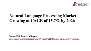 Natural Language Processing Market 2020-26 Industry Outlook, Emerging Trends and Business Development Strategy