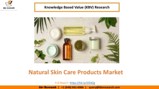 Natural Skin Care Products Market Size Worth $17.7 Billion By 2026 - KBV Research