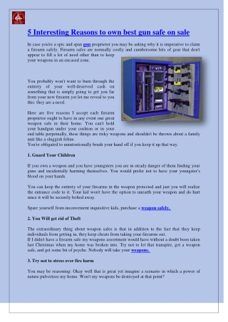 Best Gun Safes
