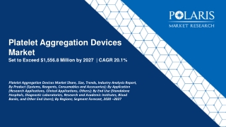 Platelet Aggregation Devices Market Size Worth $1,556.8 Million By 2027 | CAGR: 20.1% |