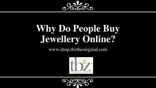 Why Do People Buy Jewellery Online?