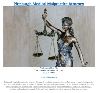 Pittsburgh Medical Malpractice Attorney