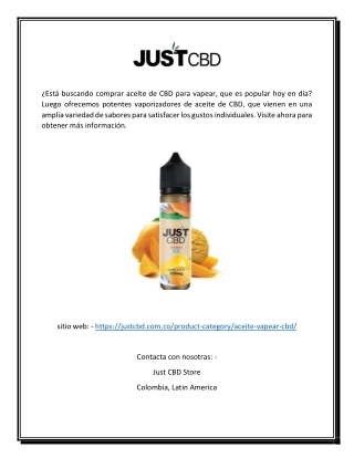 Comprar aceite de CBD para vapear