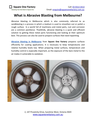 What is Abrasive Blasting from Melbourne?