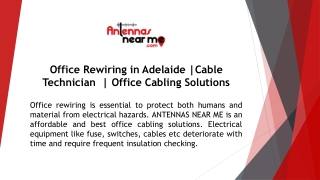 Office Rewiring in Adelaide |Cable Technician  | Office Cabling Solutions