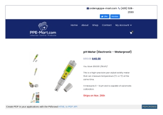 PH Meter Electronic  Waterproof