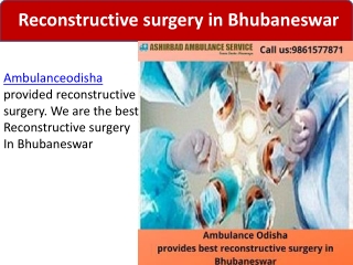 Reconstructive surgery in Bhubaneswar