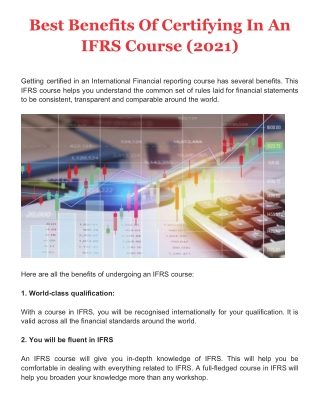 Best Benefits Of Certifying In An IFRS Course (2021)