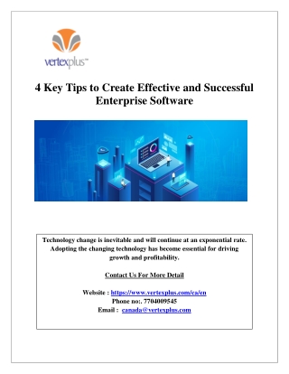 4 Key Tips to Create Effective and Successful Enterprise Software