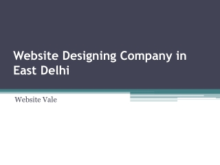 website designing company in east Delhi