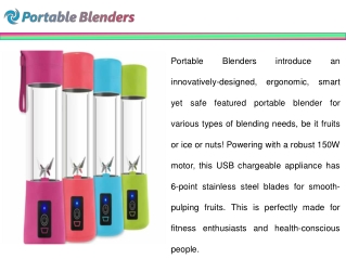 Portable juice blender