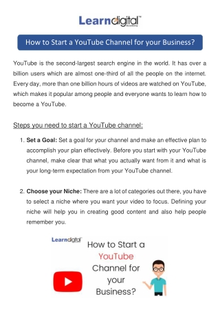 How to Start a YouTube Channel for your Business?