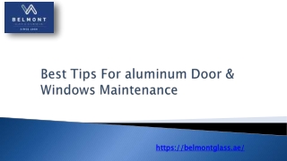 Best Tips For aluminum Door & Windows Maintenance