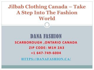 Jilbab Clothing Canada – Take A Step Into The Fashion World
