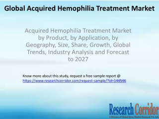 Acquired Hemophilia Treatment Market by Product, by Application, by Geography, Size, Share, Growth, Global Trends, Indus