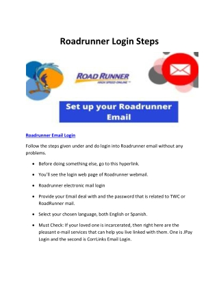 Roadrunner Login Steps