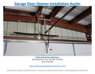 Garage Door Opener Installation Austin